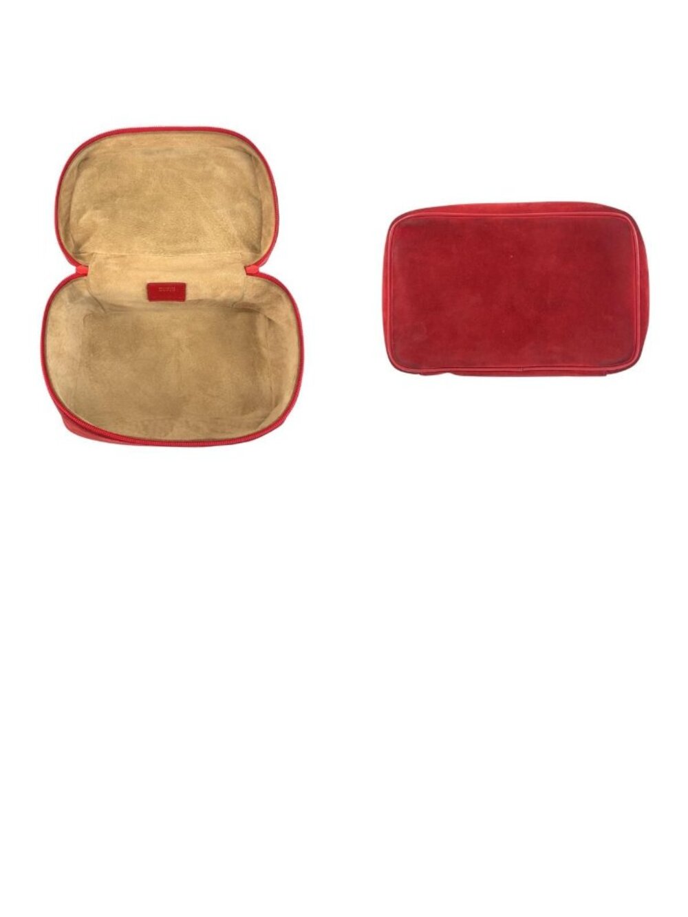 Gucci Horsebit Red Gold Suede 032 Handbag Vanity Bag - Picture 9 of 9